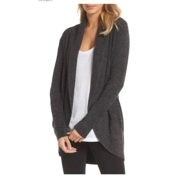 Barefoot Dreams Cozychic Lite circle cardigan  Pockets size Medium womens Gray - Picture 1 of 6